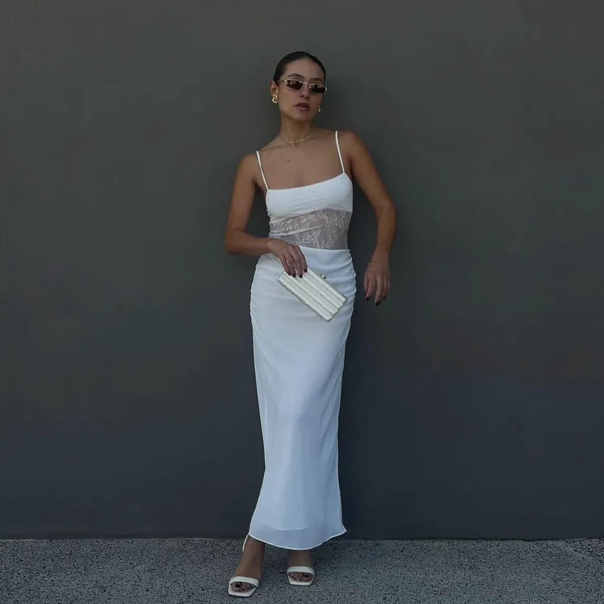 BENNI Gabriel Maxi Dress White Size S / AU 8 - Image 3