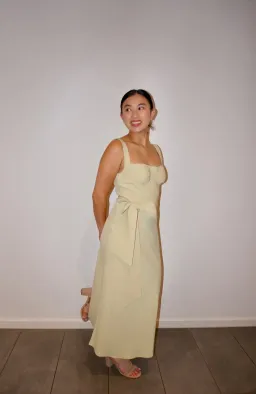 By Johnny Ora Bust Midi Dress Pistachio Size 14 for rent on The Volte - image 4