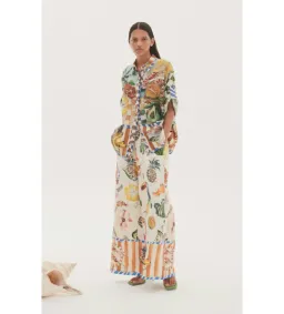 Alemais Theo Shirt and Pant Set Ivory Print Size AU 16 for rent on The Volte - image 2