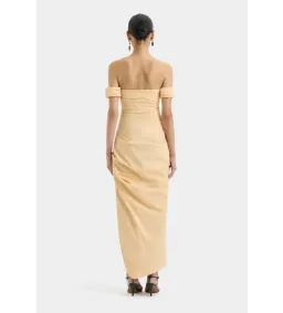 Sir the Label The Carmen Draped Gown in Light Peach Size 2/Au 10  for rent on The Volte - image 3