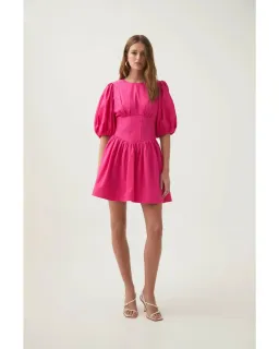 Aje Billie Corded Mini Dress Pink Size 10 for rent on The Volte - image 1