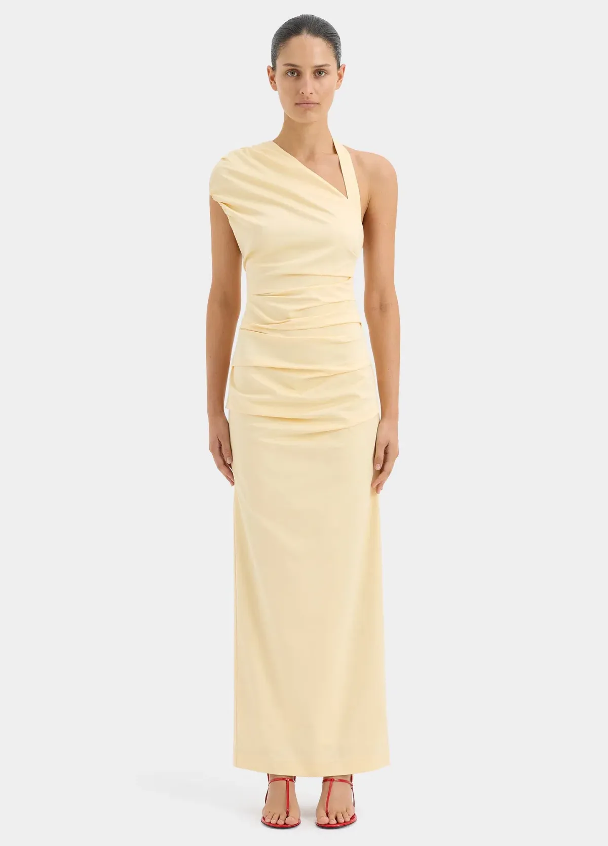 Sir the Label Giacomo Gathered Gown Butter Yellow Size 8 - Image 1