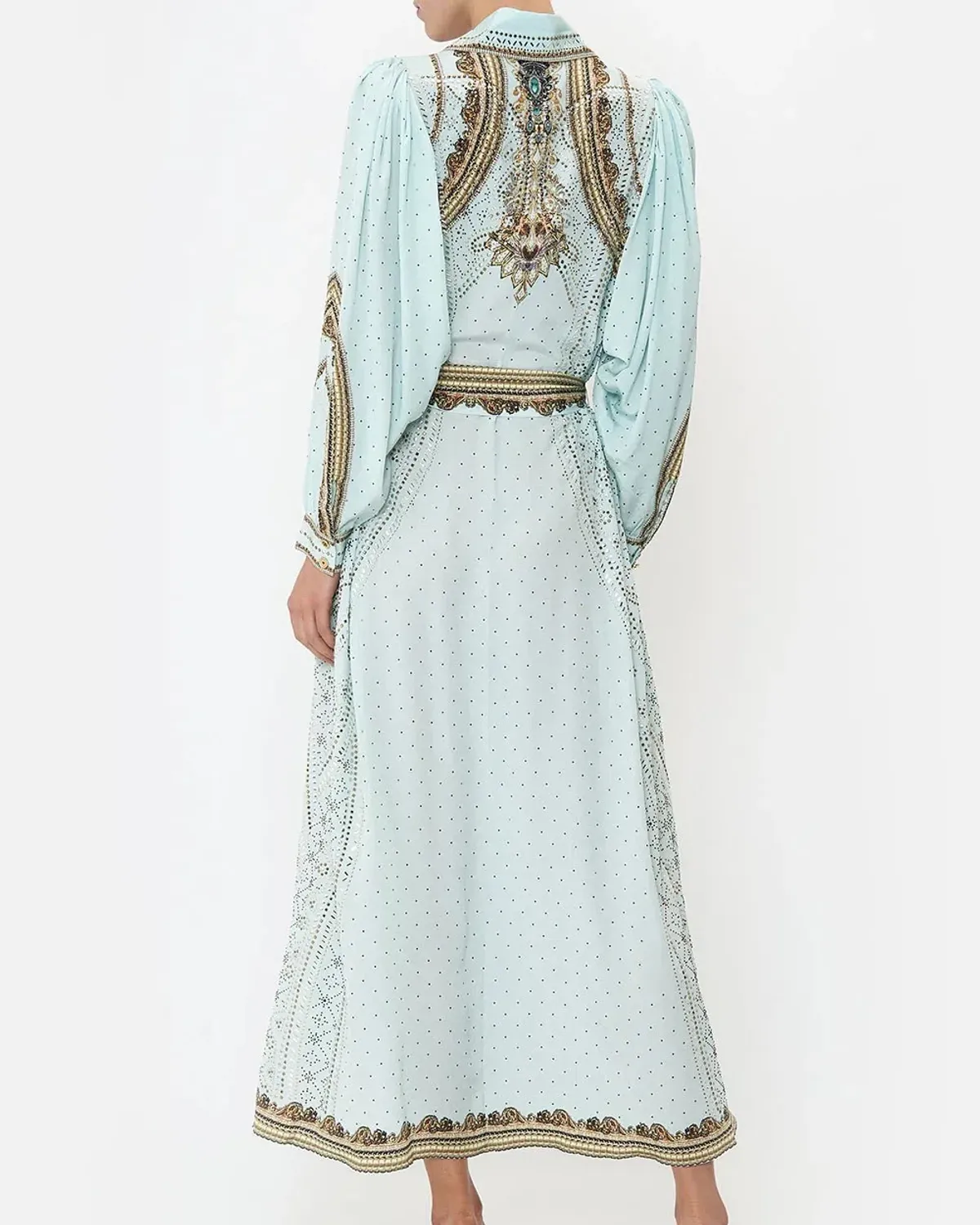 Camilla Curved Collar Shirt Midi Dress Luxe Espiritu Size L / AU 14 - Image 3