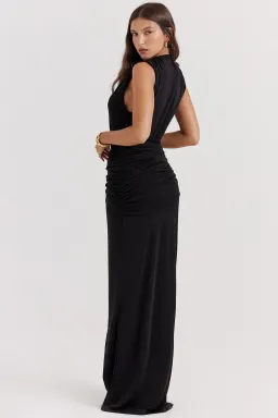 House of CB Larelle Plunge Maxi Dress Black Size 6 for rent on The Volte - image 3
