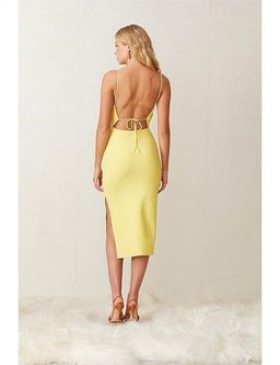 Bec & Bridge Gemma Midi Dress Yellow Size 10 for rent on The Volte - image 3