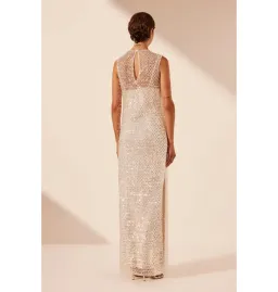 Shona Joy Asteria Midi Dress Silver Size AU 10 for rent on The Volte - image 4