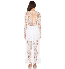 Alice McCall Burning Love Dress in White Leaf Size AU 8 for rent on The Volte - image 2
