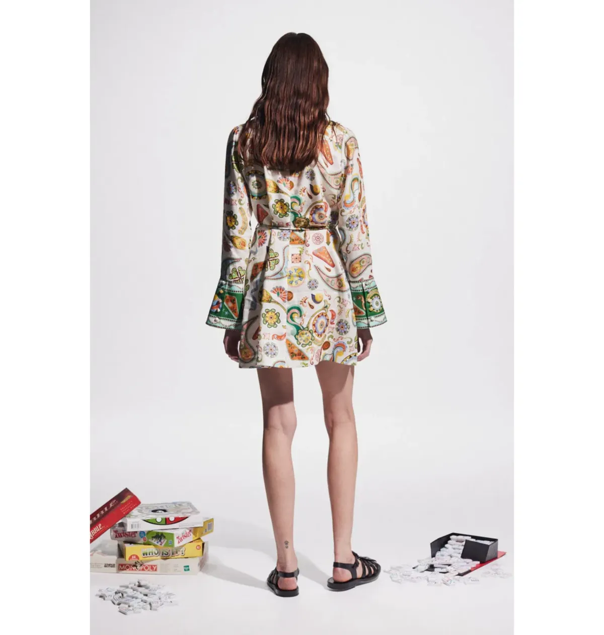 Alemais Arcade Mini Dress Print Size AU 10 - Image 4