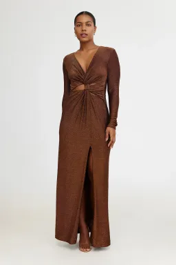 Significant Other Kyla Long Sleeve Dress in Bronze Size 8 for rent on The Volte - image 1
