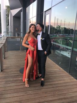 Nicolas - Silk Tie Front Orange dress Size 8 for rent on The Volte - image 2