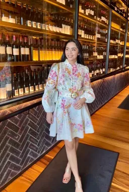 Zimmermann Natura Buttoned Mini Dress Kaleidoscope Garden  Size 2 / AU 12 for rent on The Volte - image 6