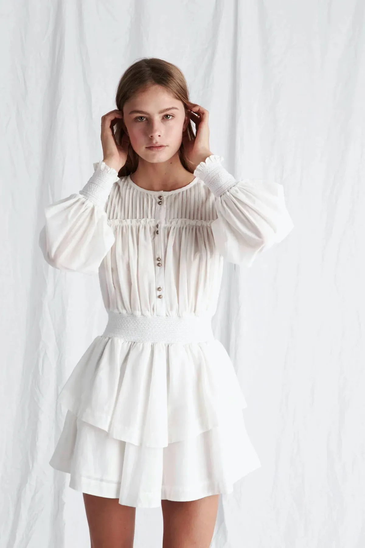 Aje Shadforth Button Down Mini Dress White Size M / AU 10 - Image 1