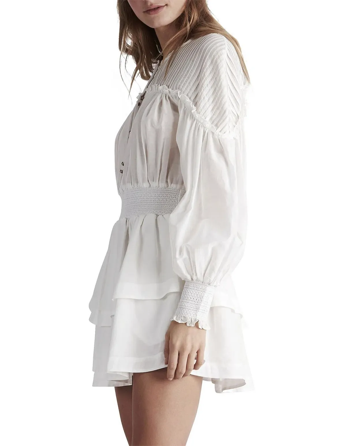 Aje Shadforth Button Down Mini Dress White Size M / AU 10 - Image 4