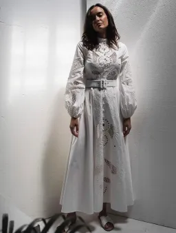 Ixiah Cosmos Maxi Dress White Size 6 for rent on The Volte - image 1