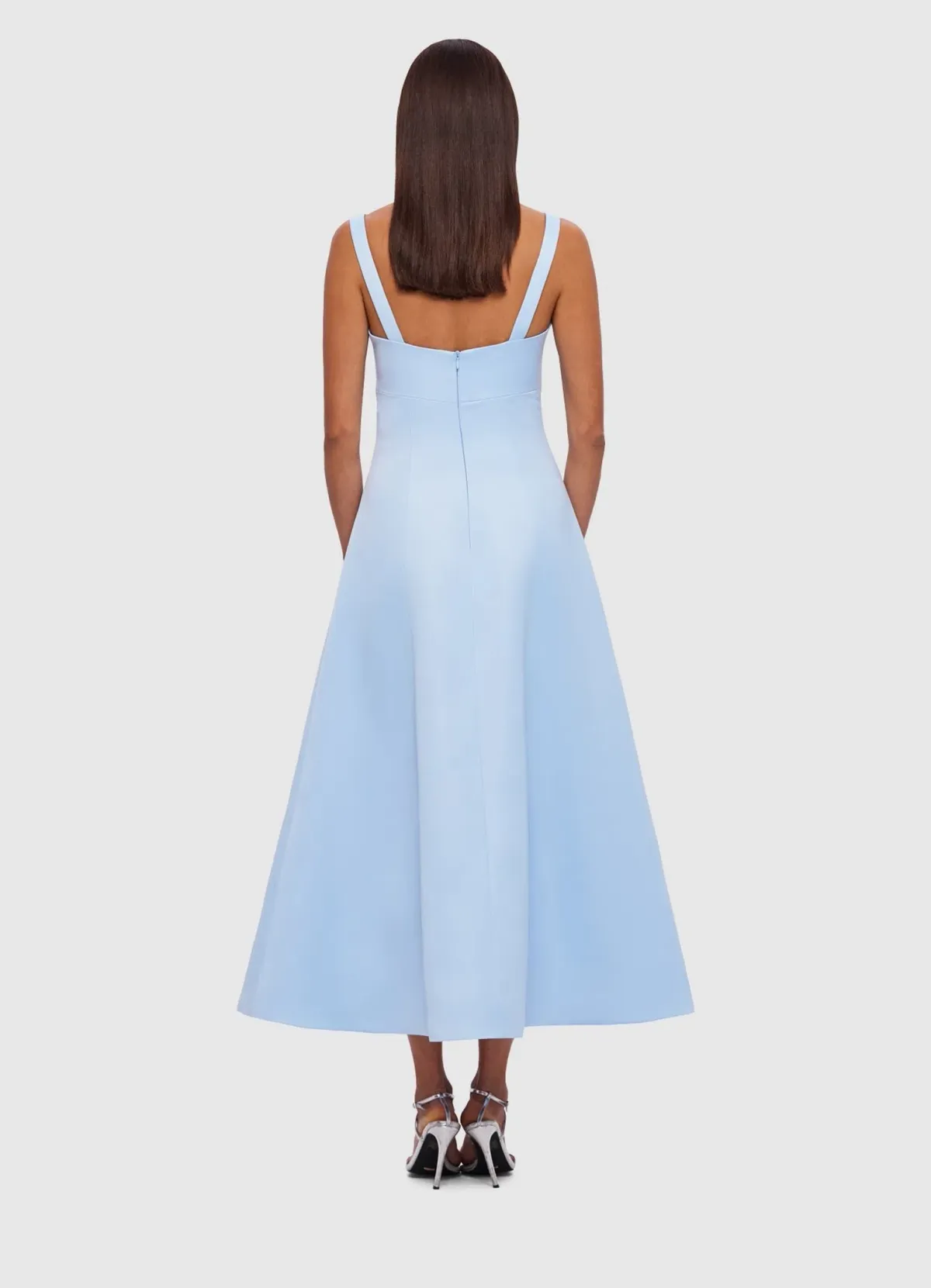 Leo Lin Odette Midi Dress in Sky Blue Size 10  - Image 4