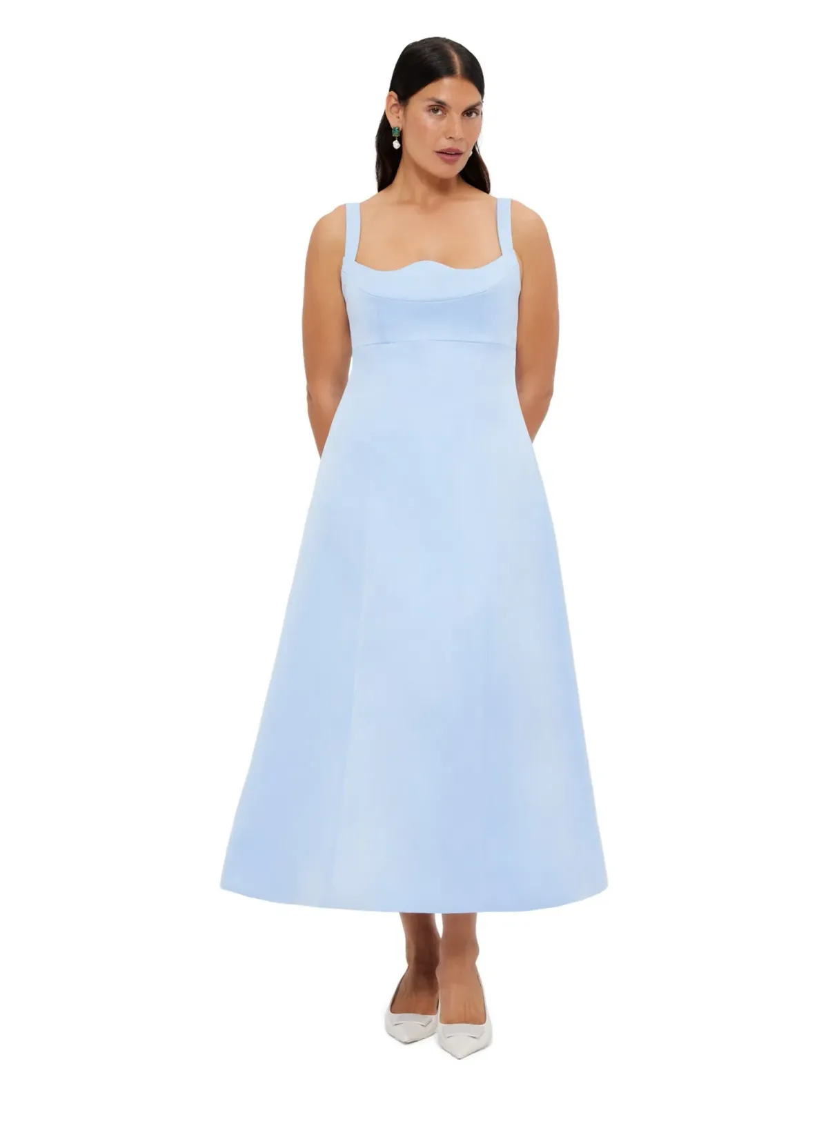 Leo Lin Odette Midi Dress in Sky Blue Size 10  - Image 1