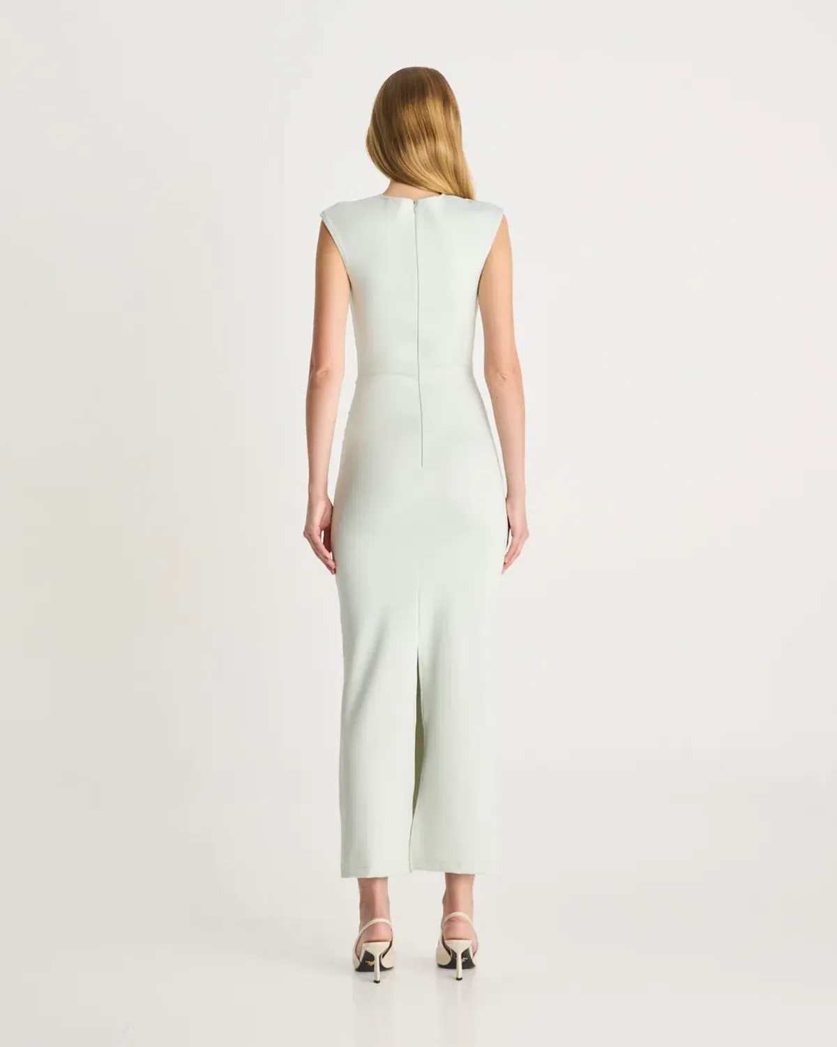 Romy Scuba Gathered Dress Mint Size 12  - Image 3