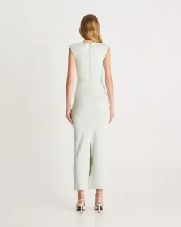 Romy Scuba Gathered Dress Mint Size 12  for rent on The Volte - image 3