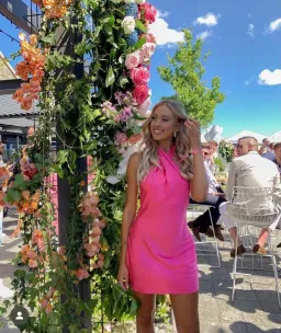 Natalie Rolt Effie Mini In Neon Pink Size 8  for rent on The Volte - image 1