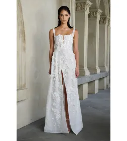 Eliya the Label Jacinda Gown White Size S/Au 8  for rent on The Volte - image 1