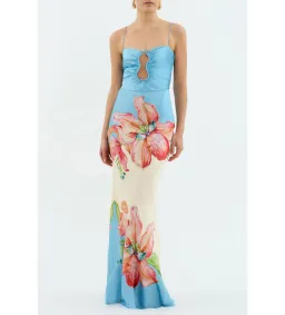 Rebecca Vallance Orchid Oasis Strap Gown Floral  Size 6 for rent on The Volte - image 1