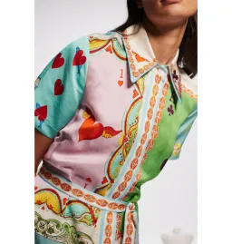 Alemais Rummy Shirtdress in Multi Size AU 14 for rent on The Volte - image 2