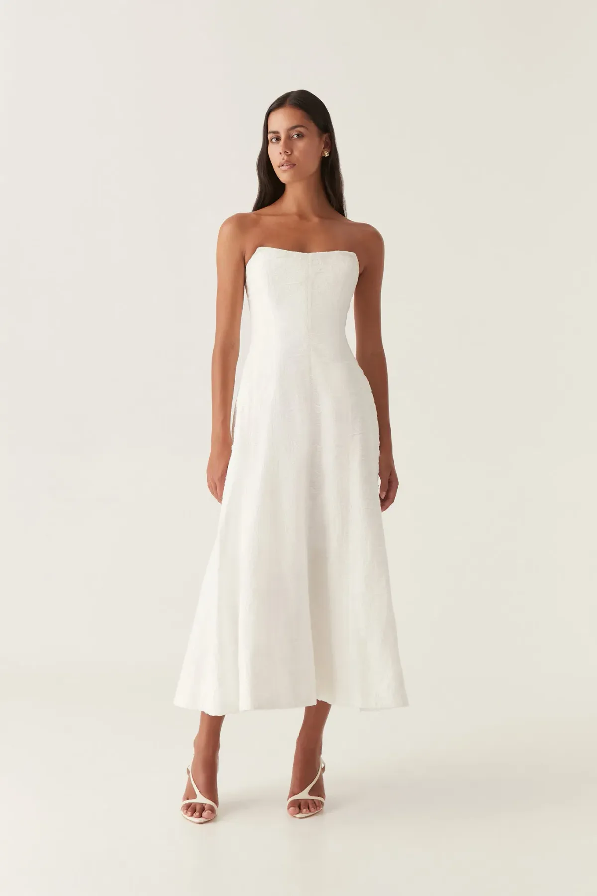 Aje Vibration Jacquard Gown Ivory Size AU 10 - Image 1