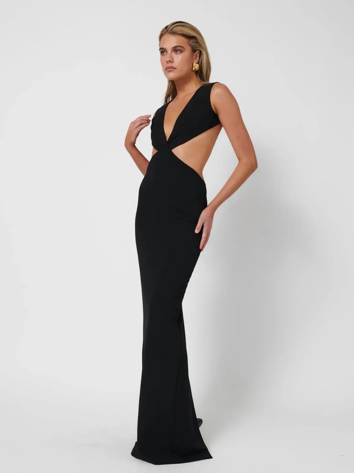 Effie Kats Valencia Gown In Black Size M / AU 10  - Image 2