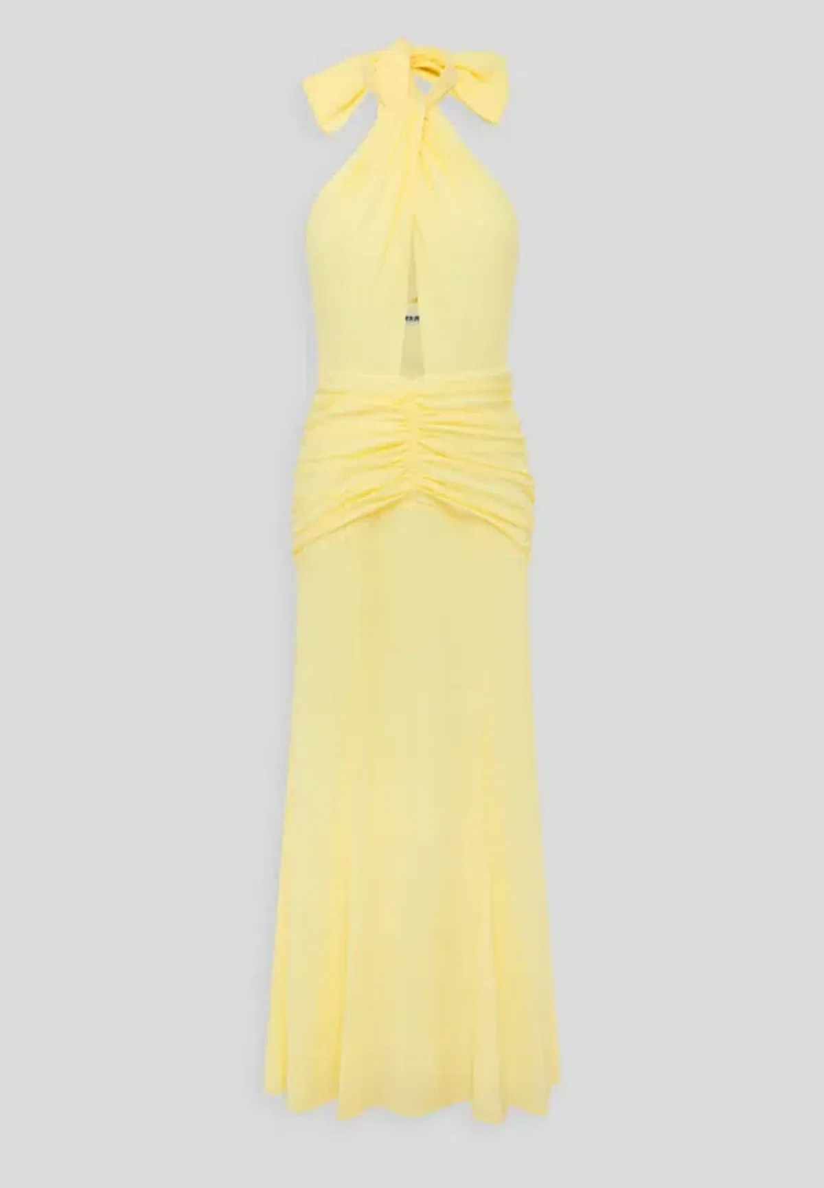 Venroy The Halter Neck Cut Out Dress In Pastel Yellow Size M / AU 10 - Image 4