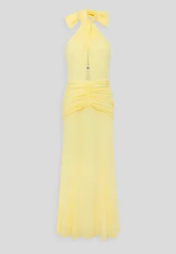 Venroy The Halter Neck Cut Out Dress In Pastel Yellow Size M / AU 10 for rent on The Volte - image 4