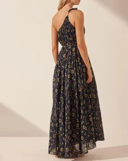 Shona Joy Vacance One Shoulder Tiered Maxi Dress Print Size 16 for rent on The Volte - image 2