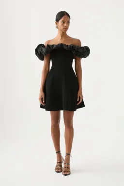 Aje Eldora Mini Dress Black Size S / AU 8  for rent on The Volte - image 1