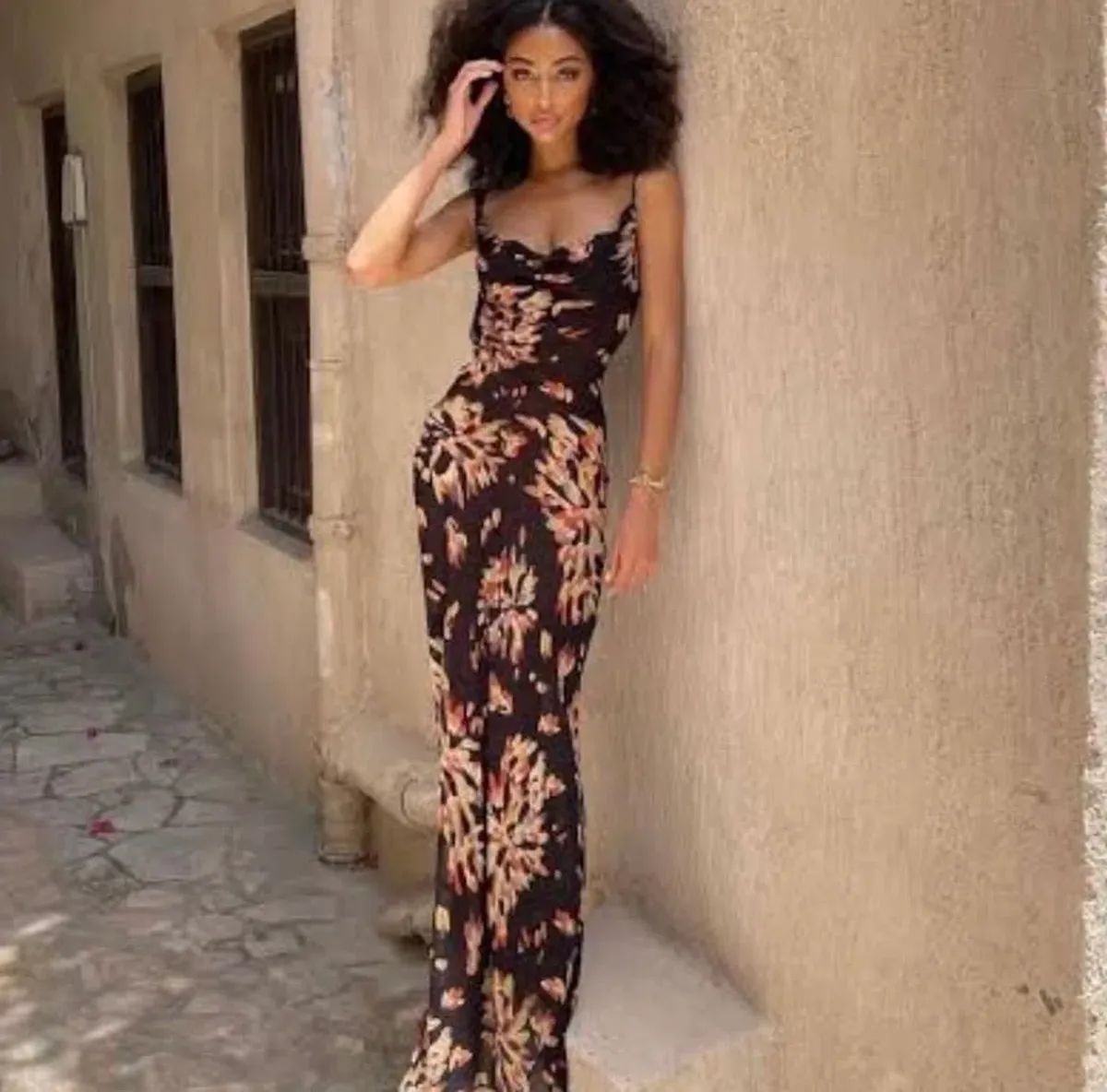 Rat & Boa Catarina Maxi Dress Black Floral Size M (10) - Image 4