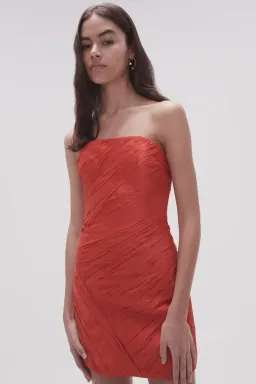 Aje Anima Ruched Mini Dress Size 12 for rent on The Volte - image 7