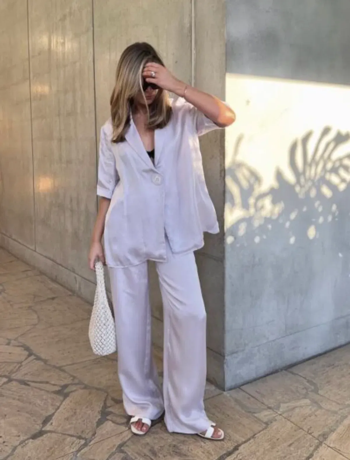 VIktoria & Woods Chorus Top & Pilor Pant Set Lilac Size 12 - Image 3