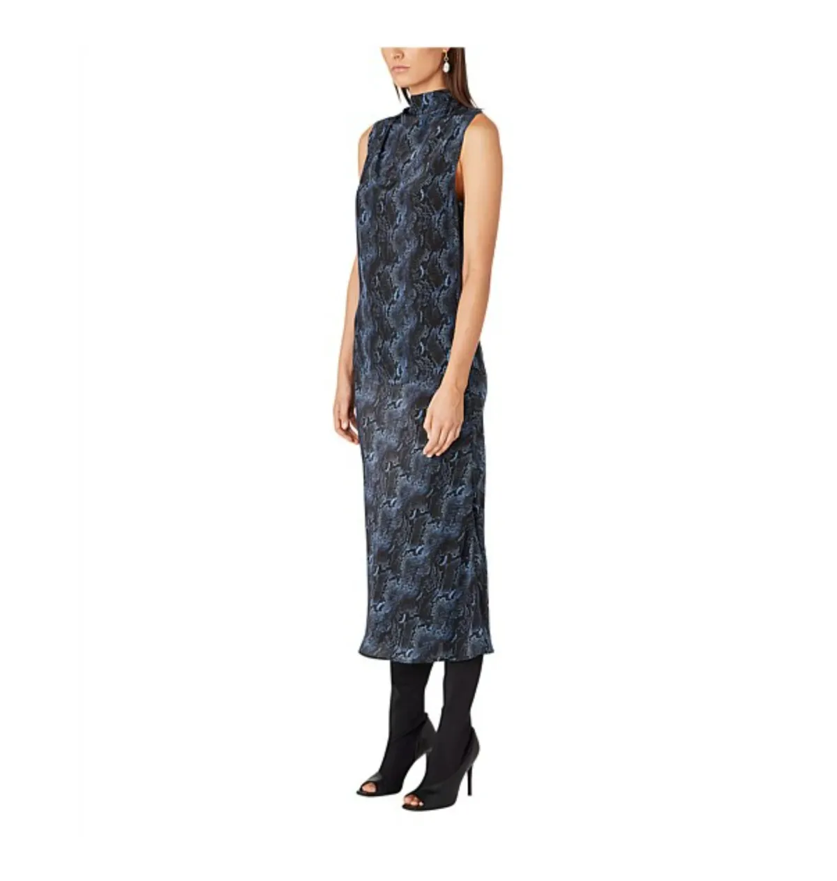Camilla and Marc Safari Top And Skirt In Exotic Python Blue Size AU 14 - Image 2