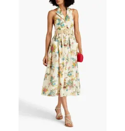 Zimmermann Clover Halterneck Shirt Dress Floral Print Size 1 / AU 10 for rent on The Volte - image 1