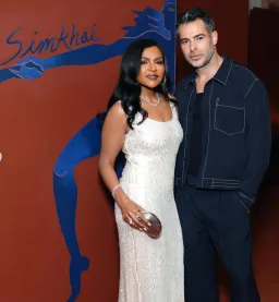 Simkhai Bex Sequined Tulle Maxi Long Dress in Cream Size US 6 / AU 10 for rent on The Volte - image 8