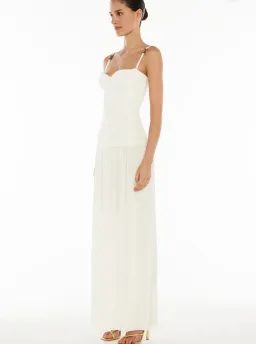 Manning Cartell Double Time Pleat Dress in White | Size S Small AU 8 for rent on The Volte - image 8