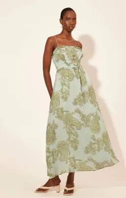 Kivari Zoe Strappy Maxi Dress Paisley In A Fresh Mint Size 12 for rent on The Volte - image 2