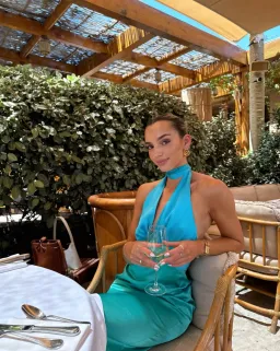 The Wolf Gang Oahu Slip Maxi Dress in Aquamarine Blue | Size S Small AU 8  for rent on The Volte - image 1