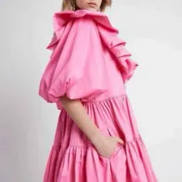 Aje Solstice Dress Ruffle Tiered Smock Dress Pink Size 6 for rent on The Volte - image 5