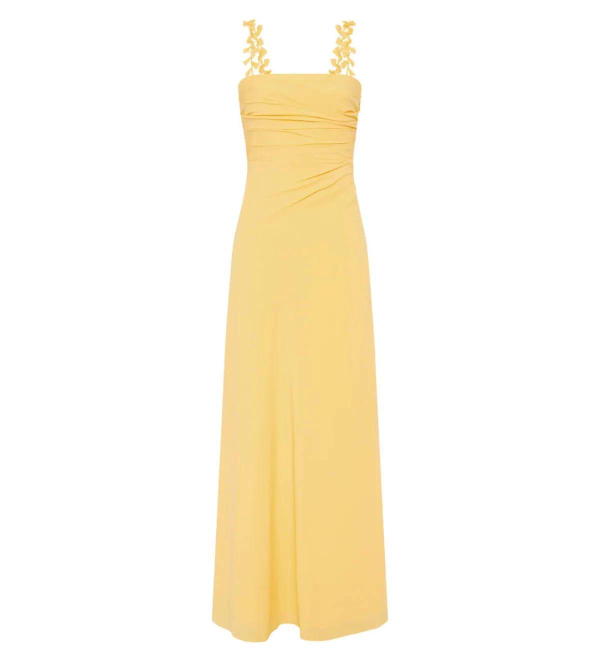 AJE Soulful Pom Pom Midi Dress Yellow Size 8 - Image 3