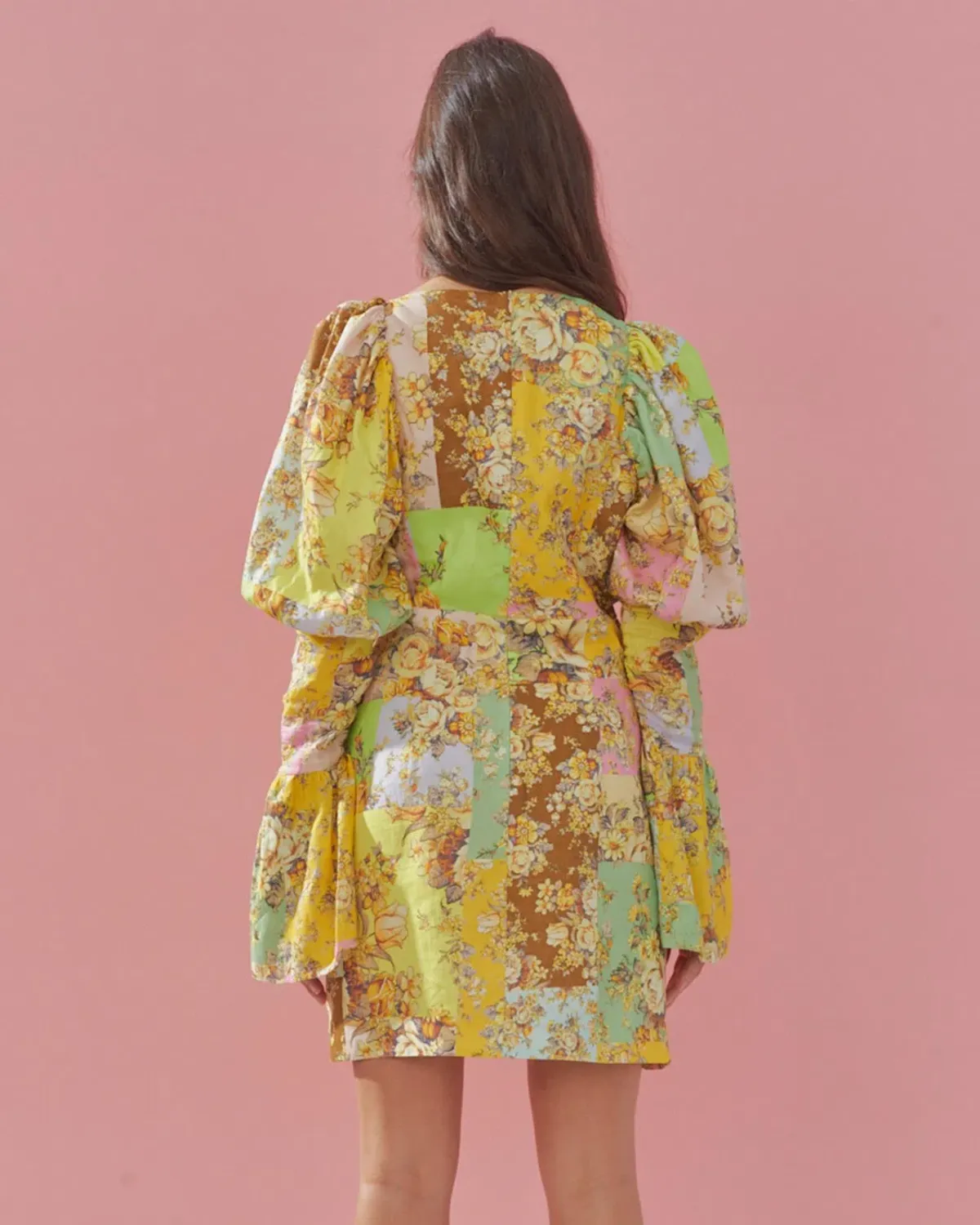 Alemais Matilde Puff Sleeve Mini Dress Multi Size 10  - Image 2