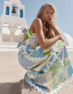 Zaco The Deluca Dress Theotokos Ocean Print Size 8 for rent on The Volte - image 2