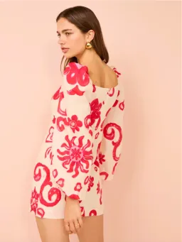 Kate Ford Delta Puff Mini Dress In Multi for rent on The Volte - image 3