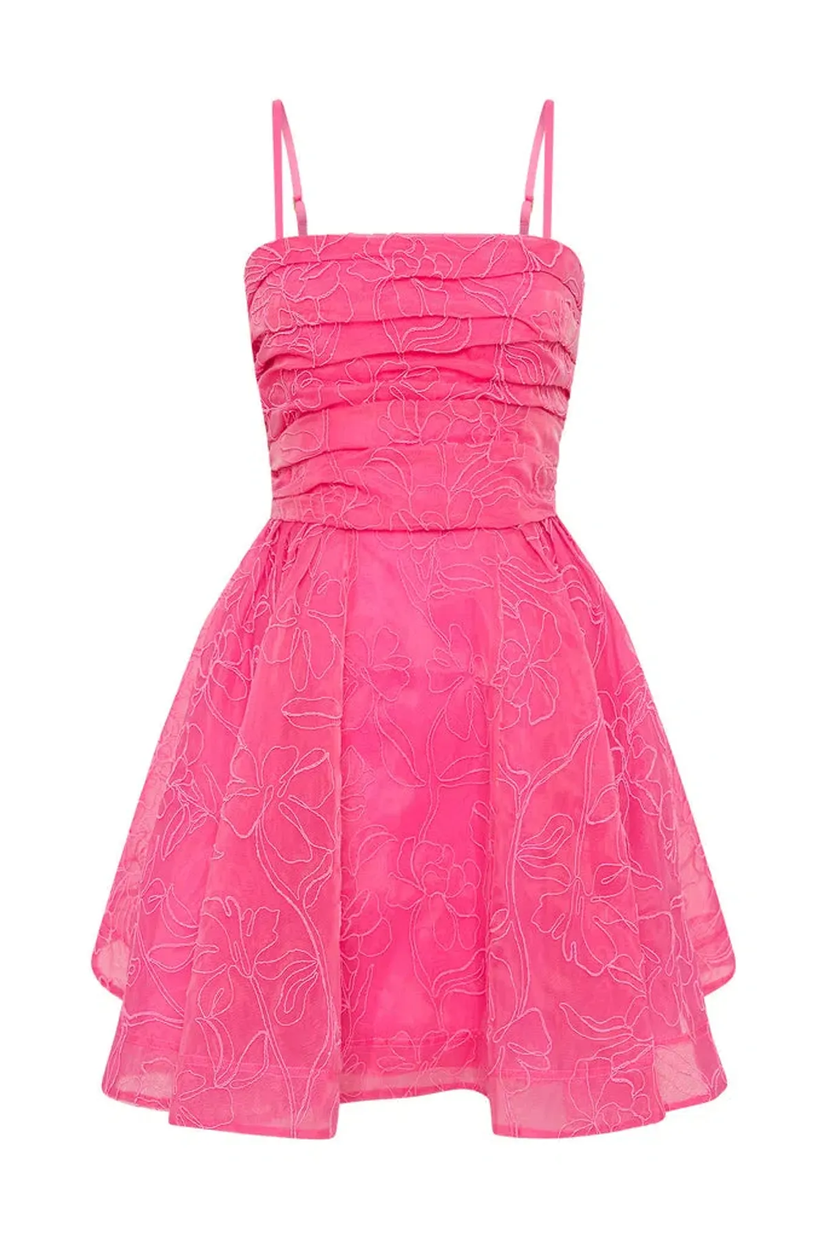 Aje Evangeline Cornelli Mini Dress Protea Pink Size 14 - Image 3