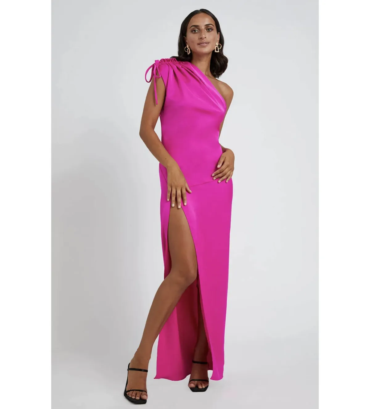 By Johnny One Shoulder Dress Pink Size 10 - Image 1