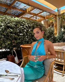 The Wolf Gang Oahu Slip Maxi Dress - Blue Aquamarine | Size  M , Medium , AU 10 for rent on The Volte - image 5