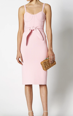 Scanlan Theodore Crepe Knit Bustier Dress Pink Size 8 for rent on The Volte - image 5